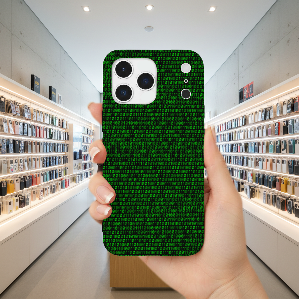 Matrix Style Digital Binary Code Background iPhone 17 Pro Max Case