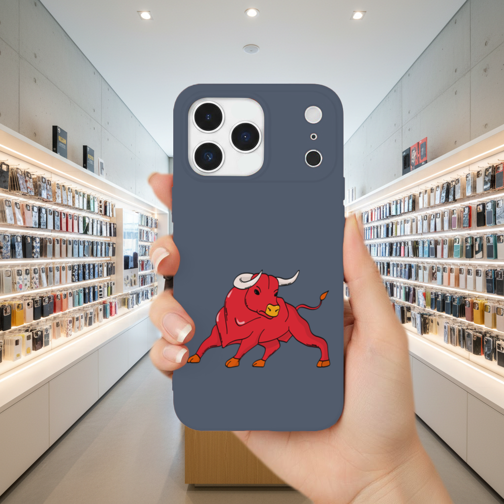 Spanish Red Bull Illustration Inspired by Matador Theme iPhone 17 Pro Max Case