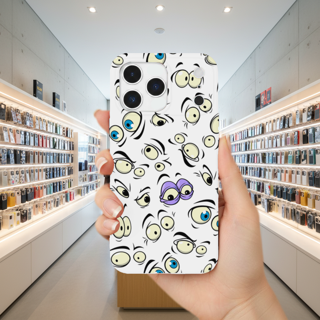 Funny Cartoon Eyes Pattern iPhone 17 Pro Max Case