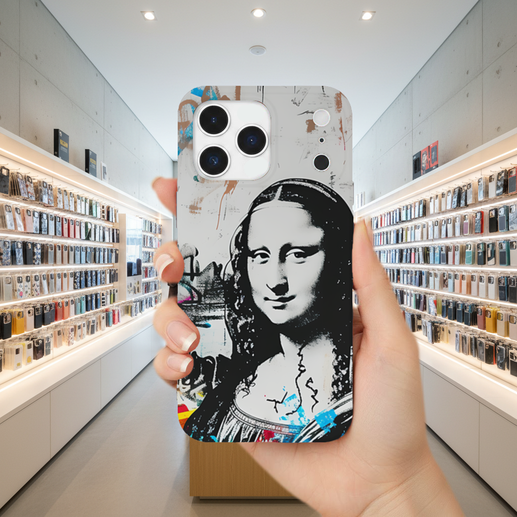 Graffiti Style Modern Mona Lisa Illustration iPhone 17 Pro Max Case