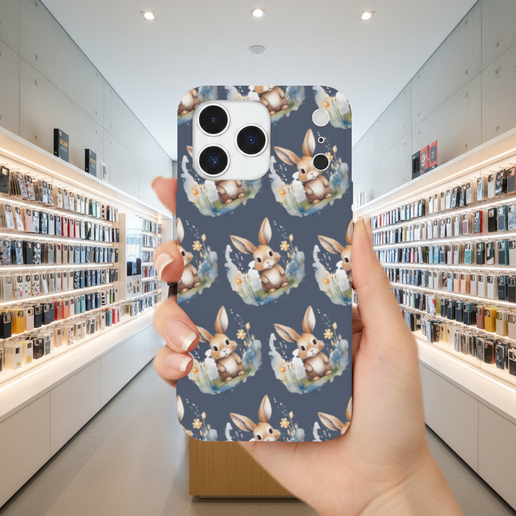 Cute Bunny Watercolor Illustration iPhone 17 Pro Max Case