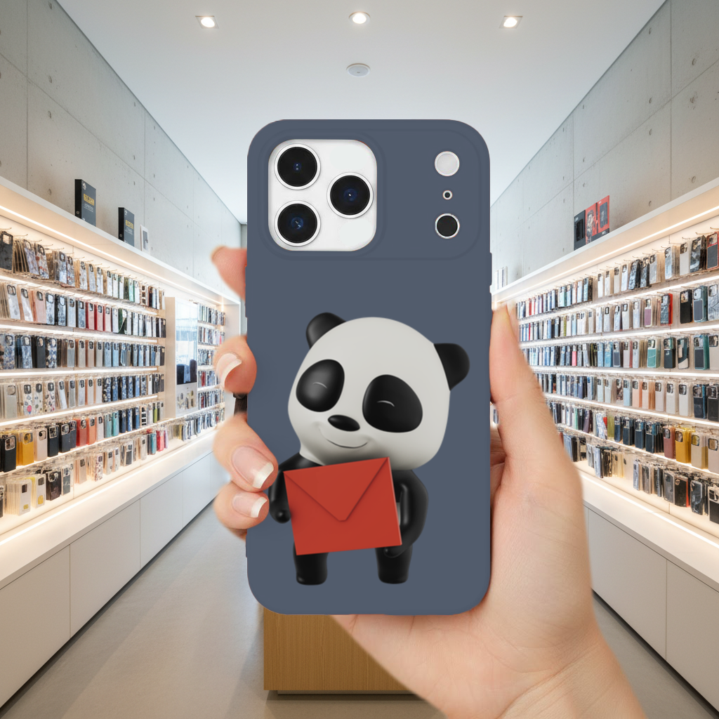Happy Panda Character Holding Red Envelope iPhone 17 Pro Max Case