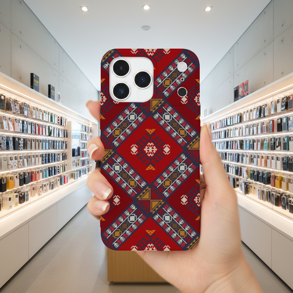 Traditional Kilim Pattern Motif iPhone 17 Pro Max Case
