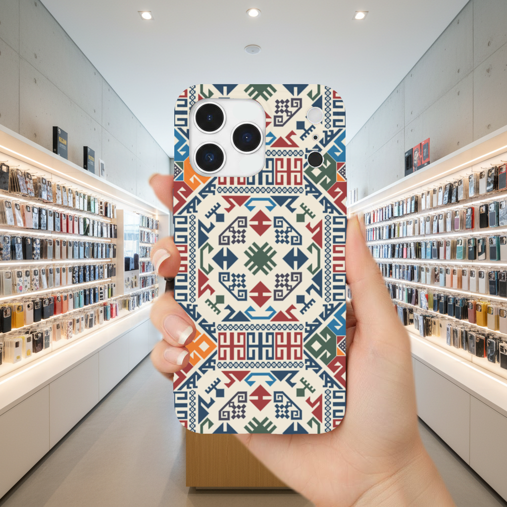 Multicolor Ethnic Geometric Motif iPhone 17 Pro Max Case