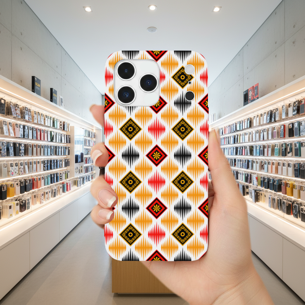 Canlı Etnik Geometrik Motif iPhone 17 Pro Max Kılıfı
