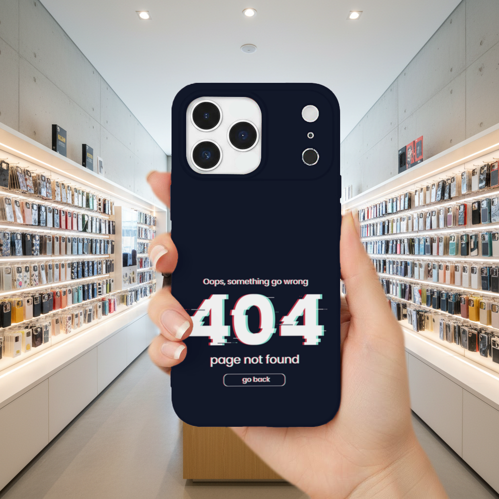 404 Error Glitch Design iPhone 17 Pro Max Case