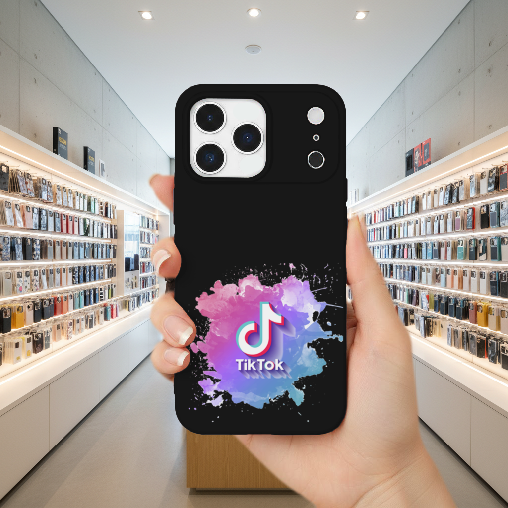 TikTok Logo with Watercolor Effect iPhone 17 Pro Max Case