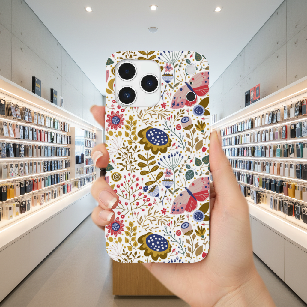 Folk Art Floral and Butterfly Pattern iPhone 17 Pro Max Case