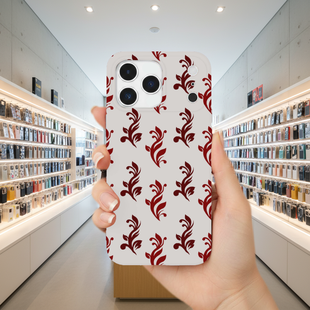 Burgundy Baroque Swirls iPhone 17 Pro Max Case