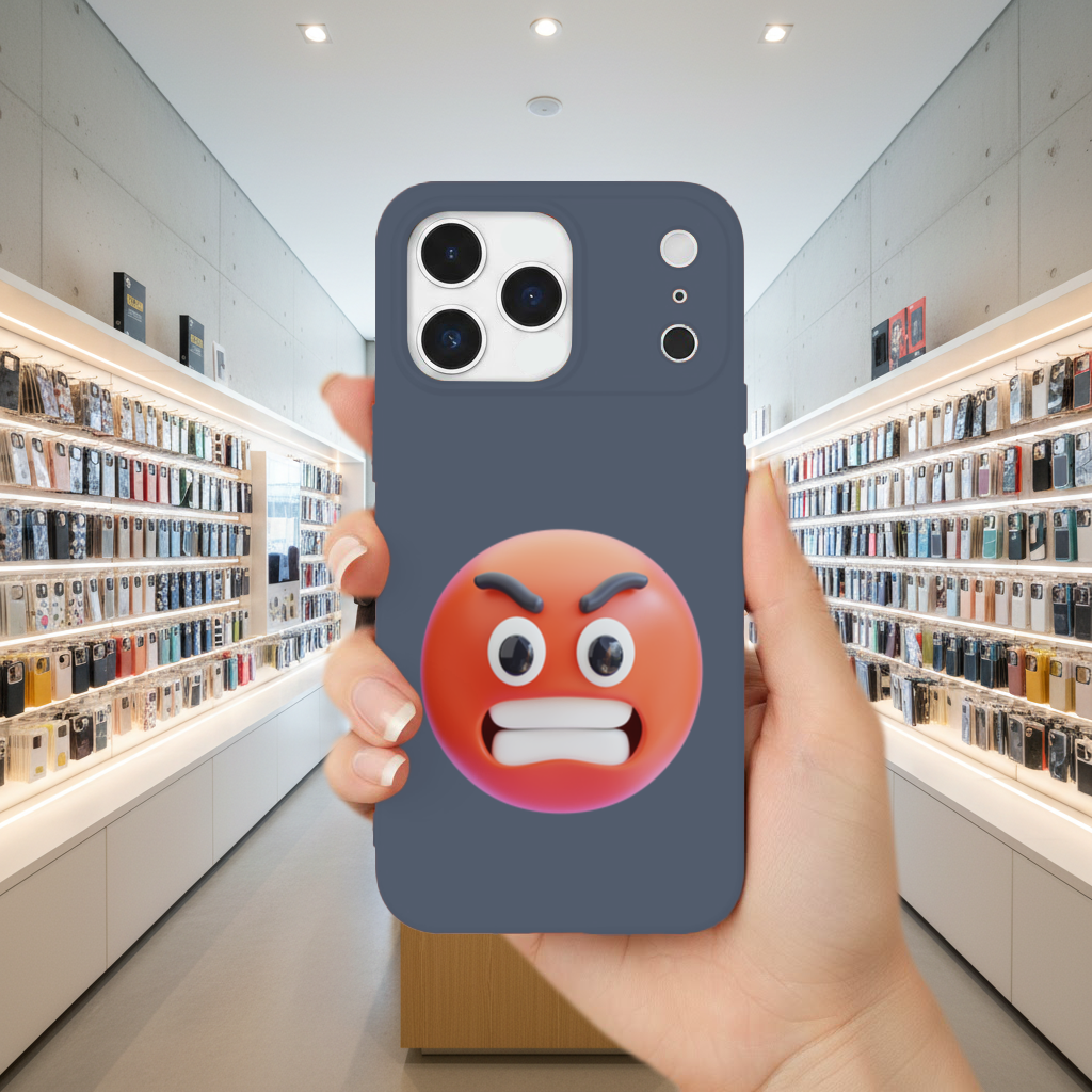 3D Angry Emoji iPhone 17 Pro Max Case