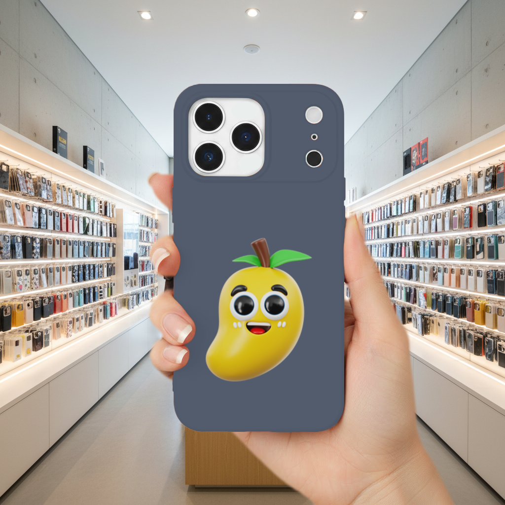 3D Kawaii Mango iPhone 17 Pro Max Case