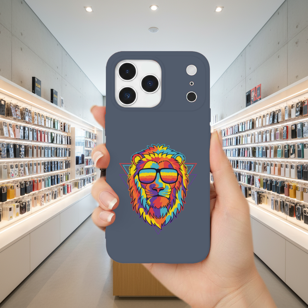 Colorful Retro Sunglasses Lion iPhone 17 Pro Max Case