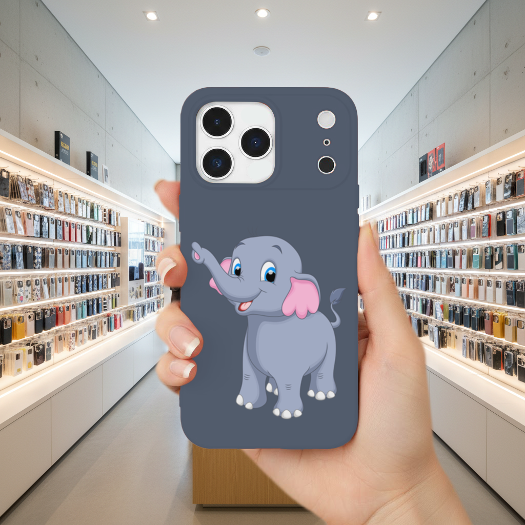 Cute Blue Elephant iPhone 17 Pro Max Case