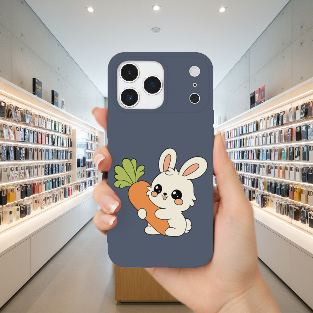 Kawaii Bunny with Carrot iPhone 17 Pro Max Case