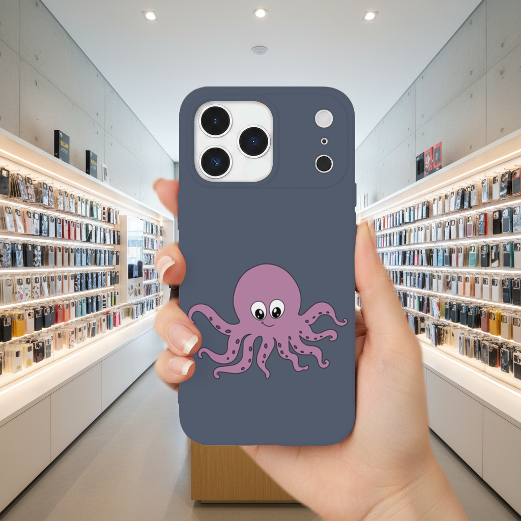 Cute Purple Octopus iPhone 17 Pro Max Case