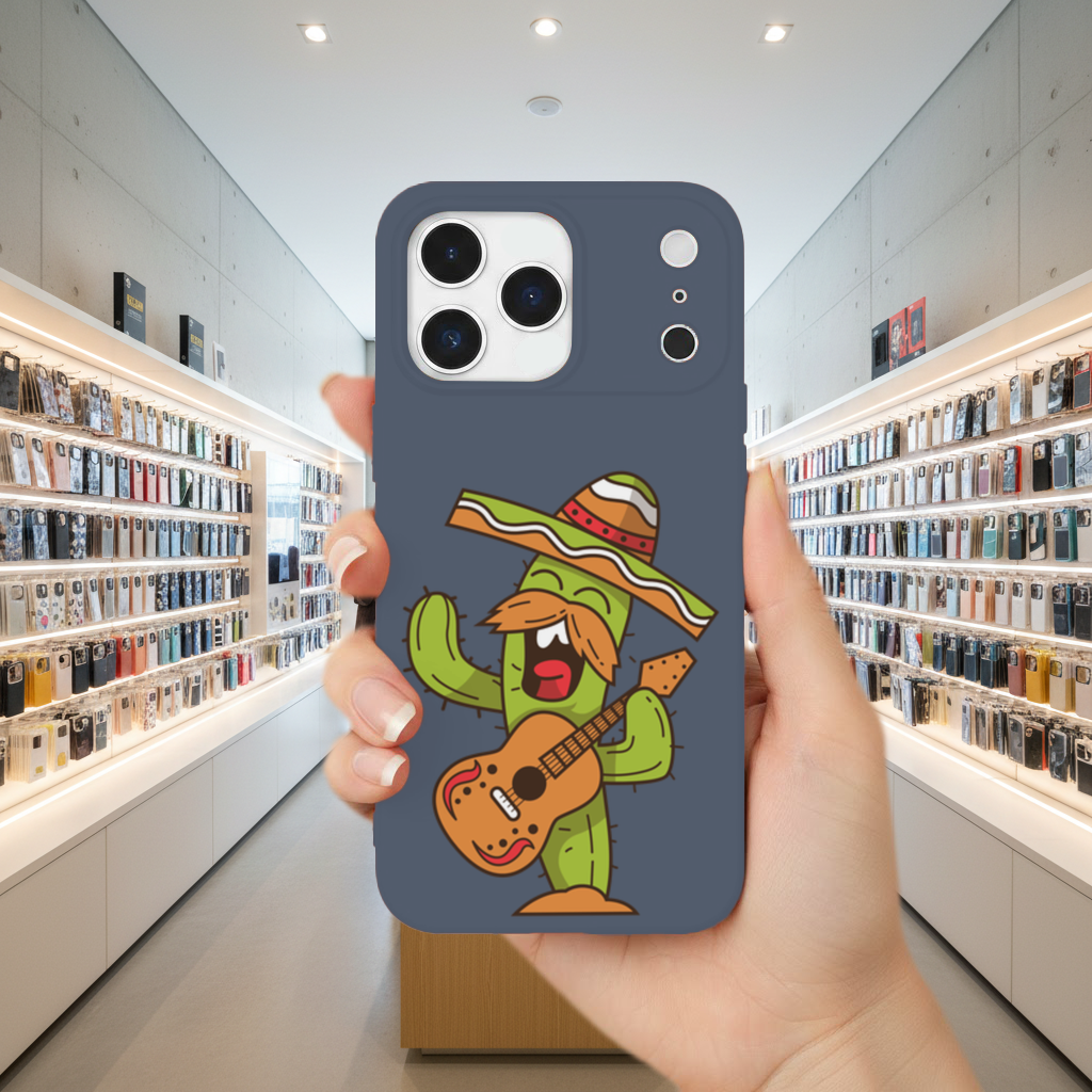 Mariachi Cactus Playing Guitar iPhone 17 Pro Max Case