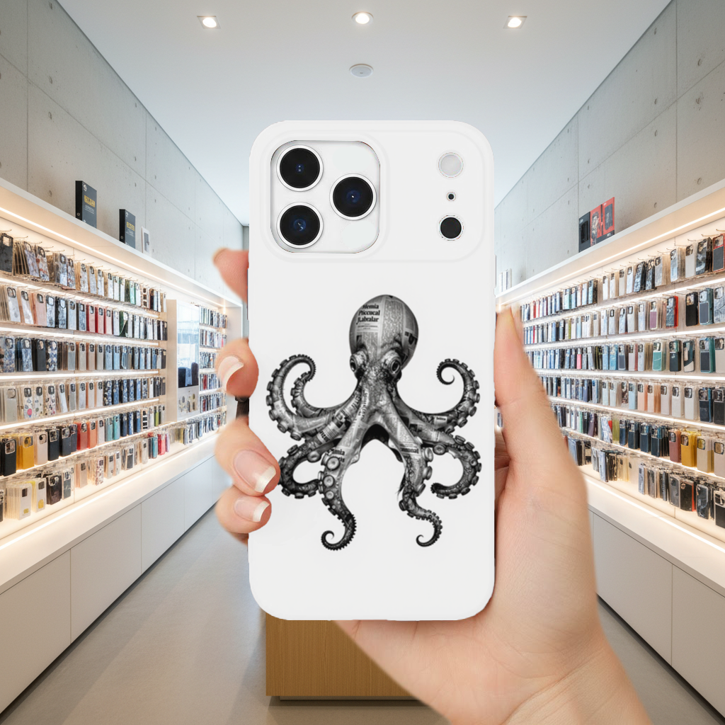 Vintage Newspaper Octopus Kraken iPhone 17 Pro Max Case