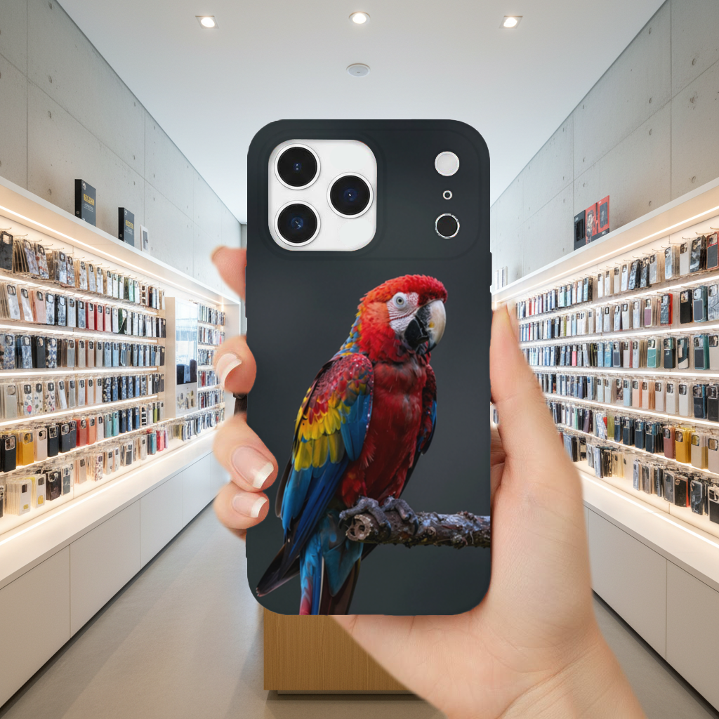 Scarlet Macaw Tropical Parrot iPhone 17 Pro Max Case