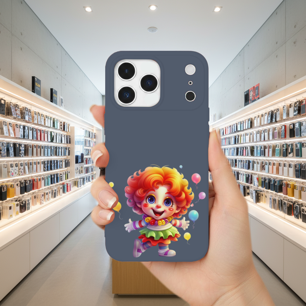 Cute Rainbow Hair Happy Clown iPhone 17 Pro Max Case