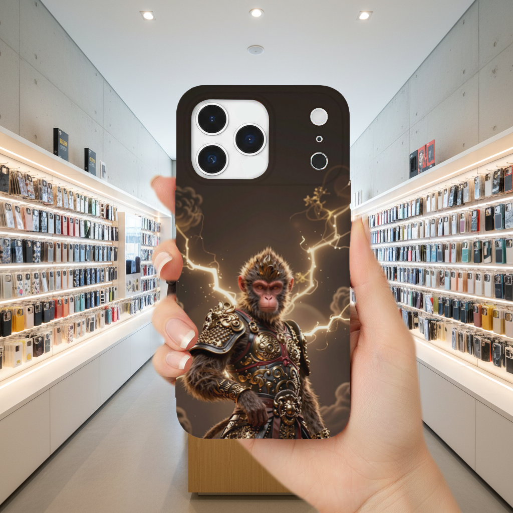 Golden Armored Monkey Warrior iPhone 17 Pro Max Case