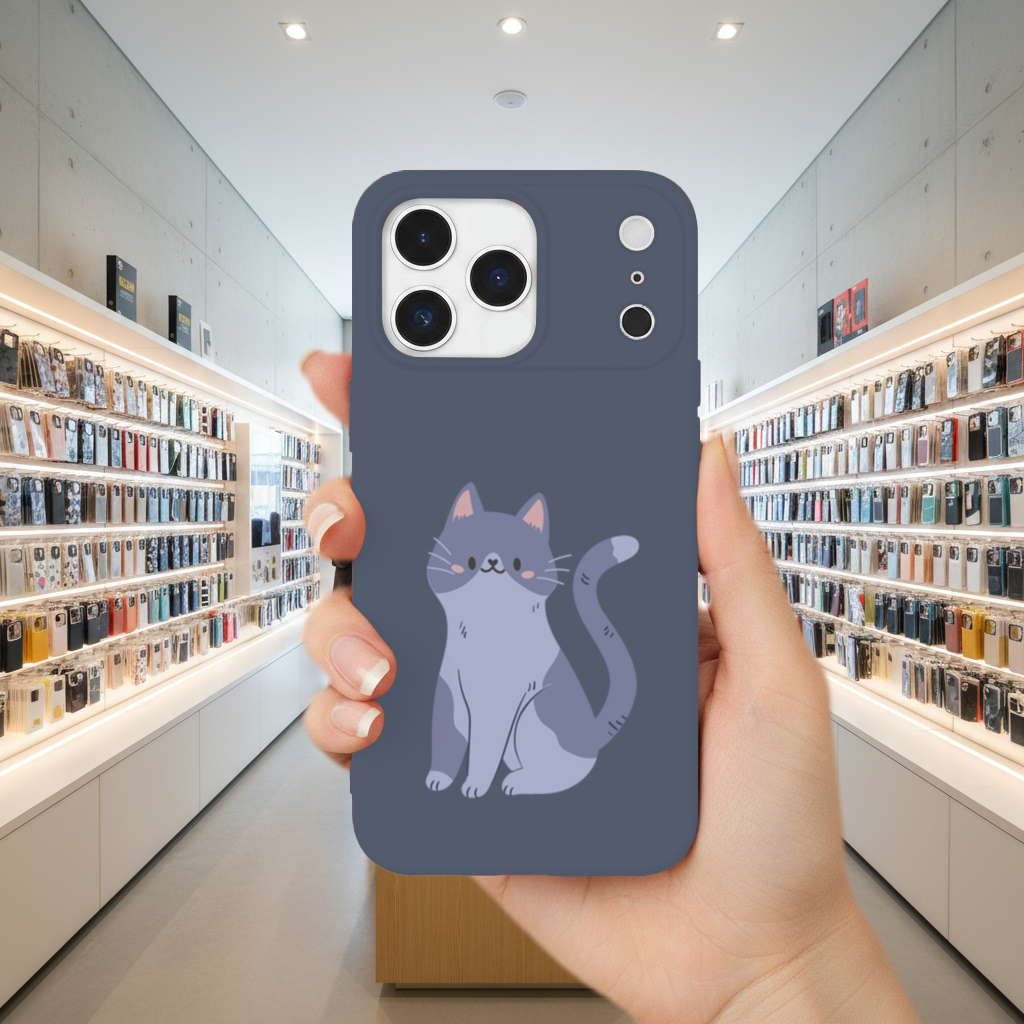 Gri kedi iPhone 17 Pro Max Case