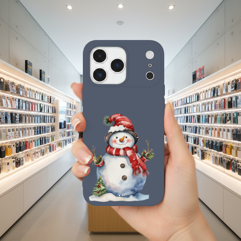 Whimsical Red Snowman iPhone 17 Pro Max Case