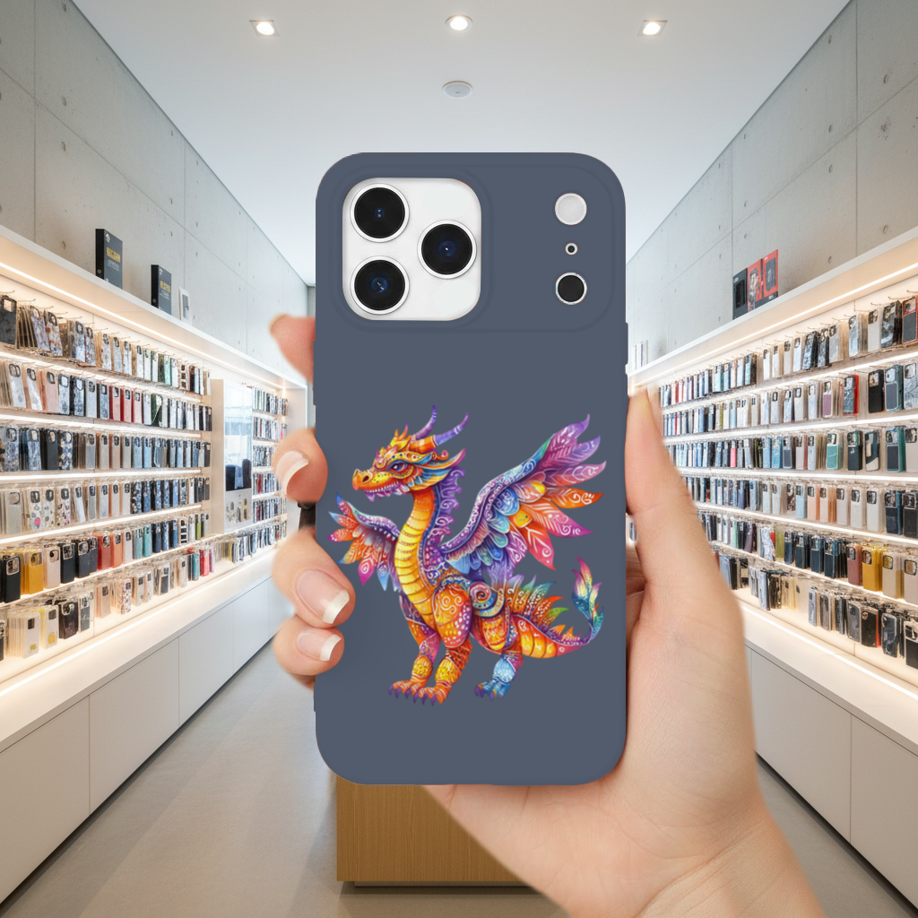 Vibrant Rainbow Mythical Dragon iPhone 17 Pro Max Case