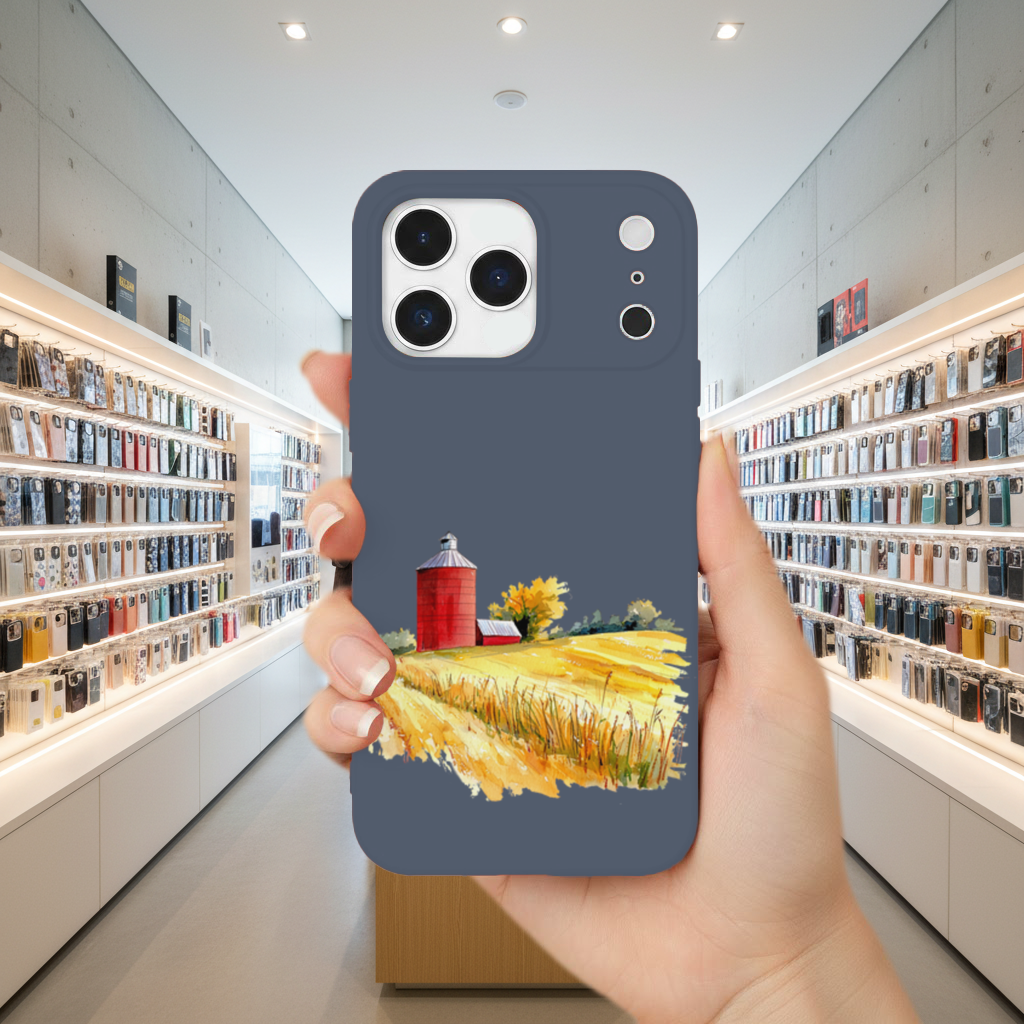 Red Farm Silo and Golden Wheat Field iPhone 17 Pro Max Case