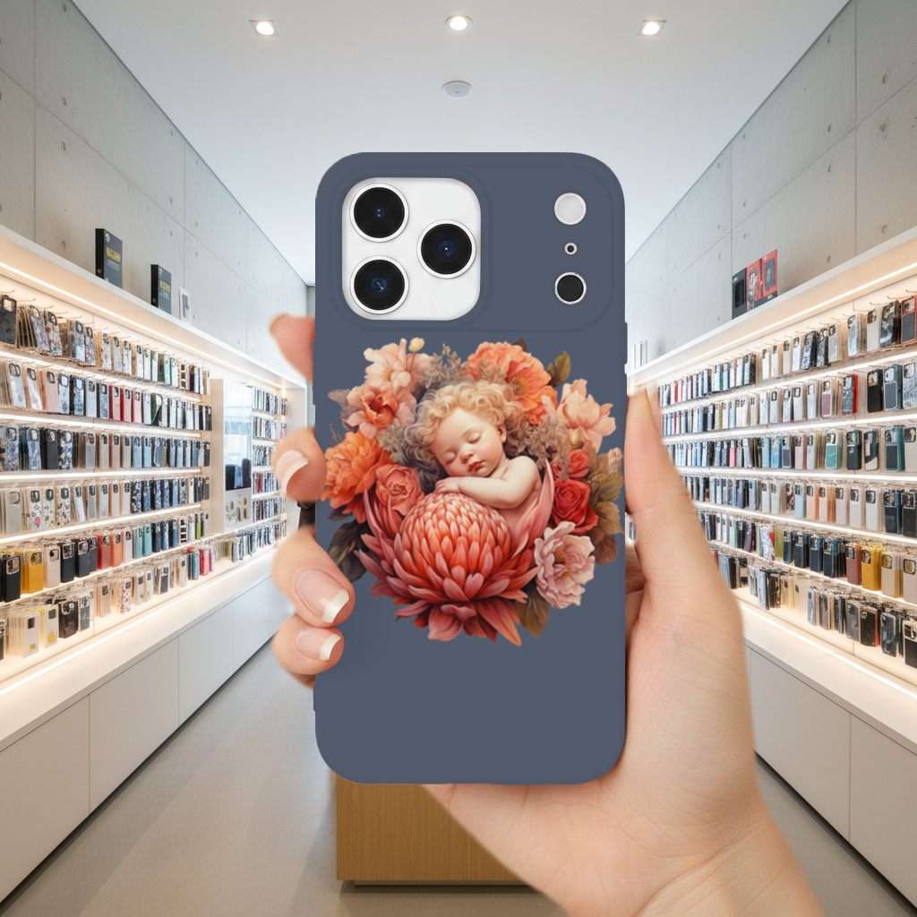 Ethereal Cottagecore Sleeping Baby iPhone 17 Pro Max Case