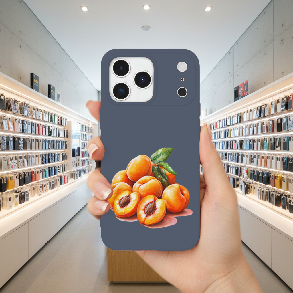 Watercolor Apricot and Leaves iPhone 17 Pro Max Case