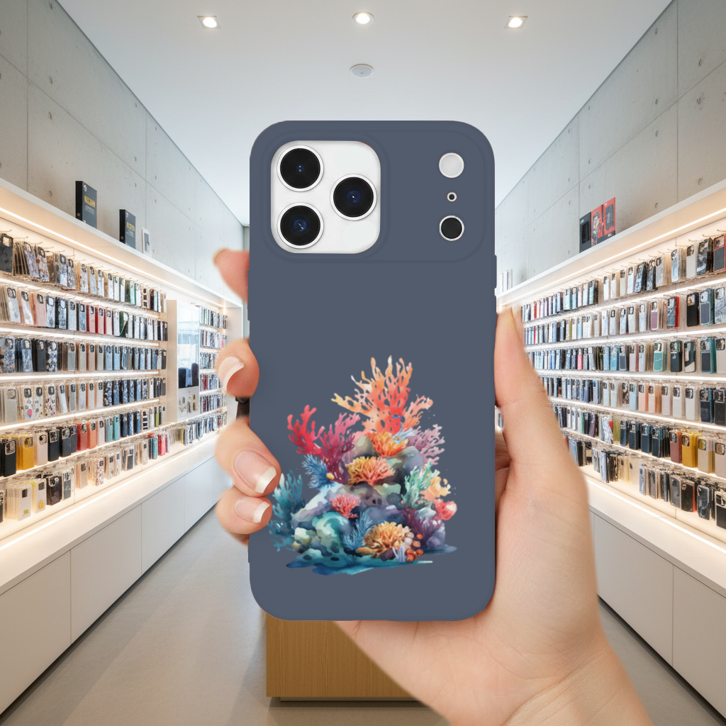 Vibrant Watercolor Coral Reef Scene iPhone 17 Pro Max Case