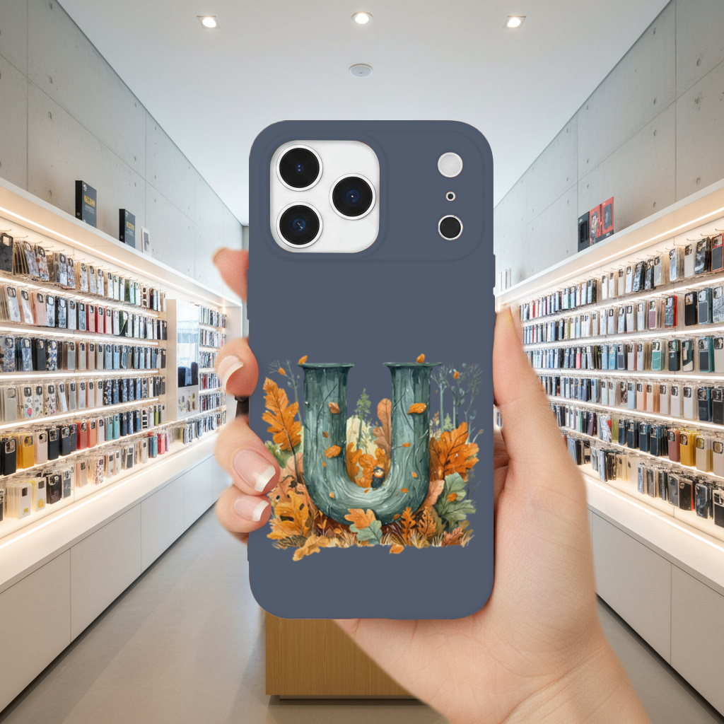 Autumn Woodland Initial Letter U iPhone 17 Pro Max Case