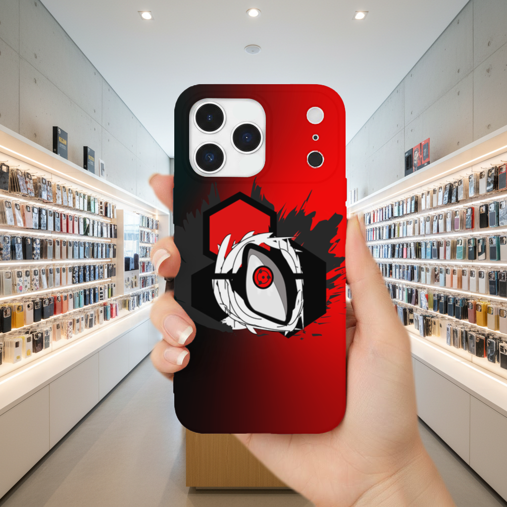 Mistik Kırmızı Göz Hegzagon iPhone 17 Pro Max Kılıfı