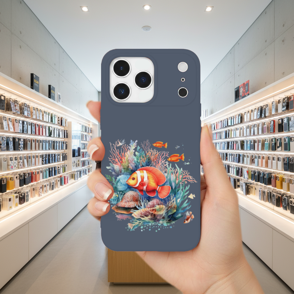 Renkli Mercan Resifi ve Turuncu Balıklar iPhone 17 Pro Max Kılıfı
