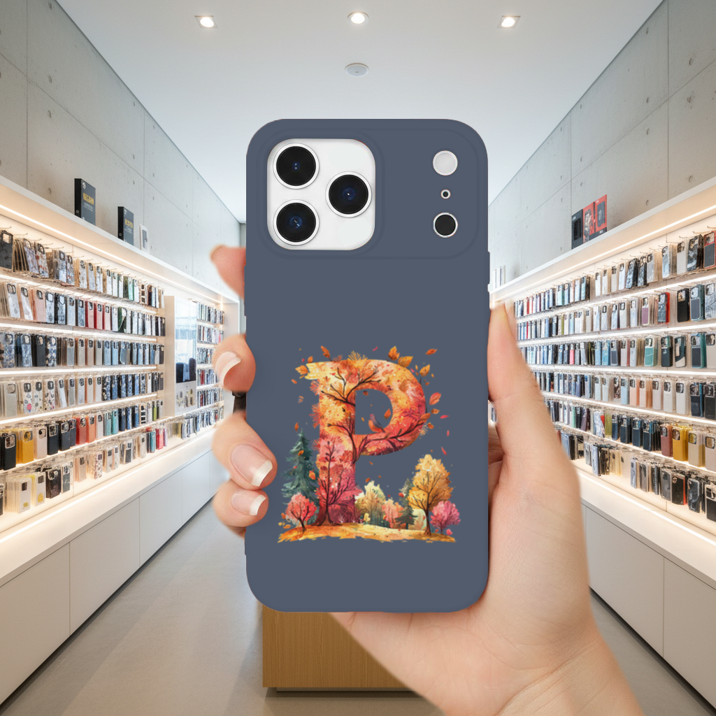 Turuncu Yapraklı Orman Kuşu P Harfi iPhone 17 Pro Max Kılıfı