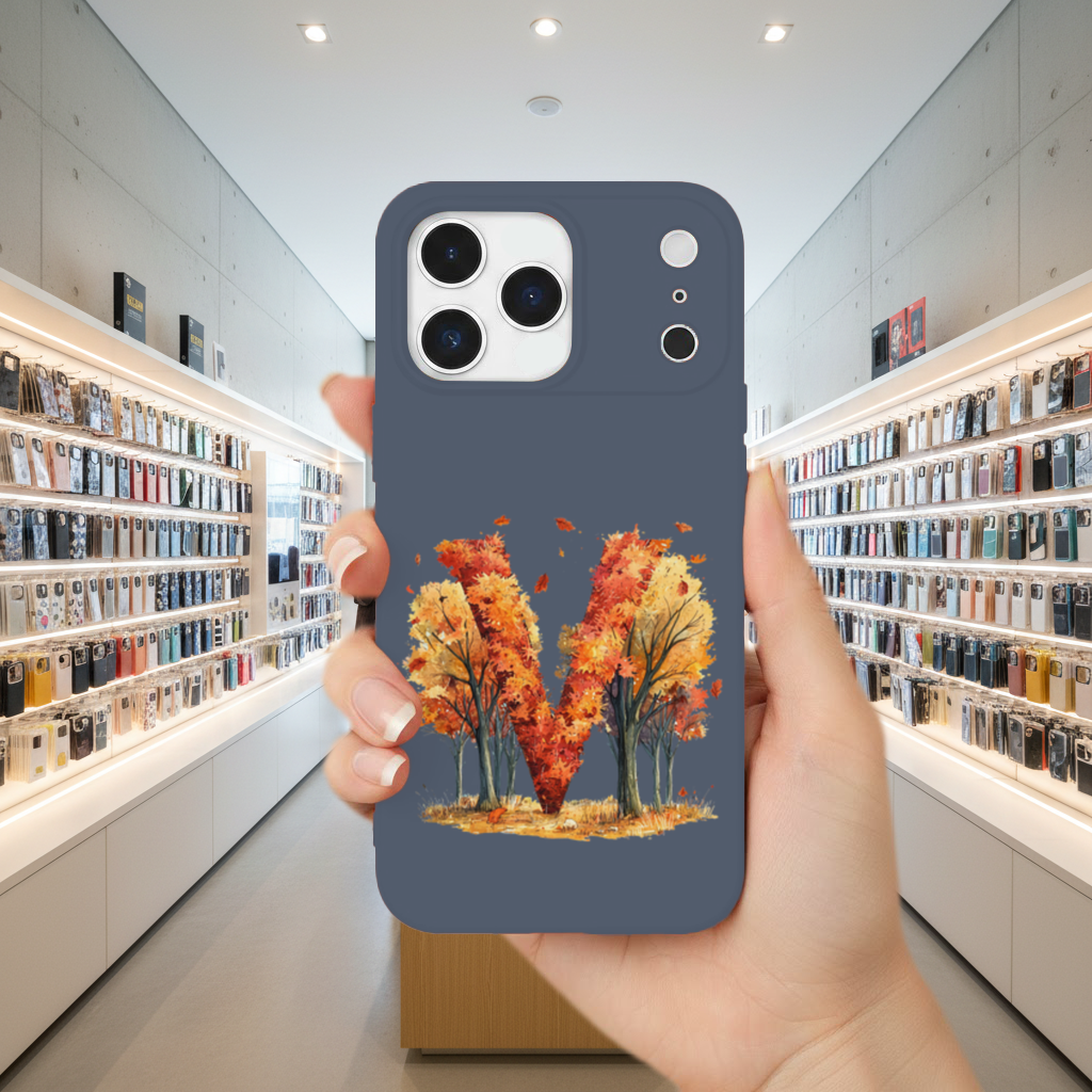 Turuncu Sonbahar Ormanı M Harfi iPhone 17 Pro Max Kılıfı