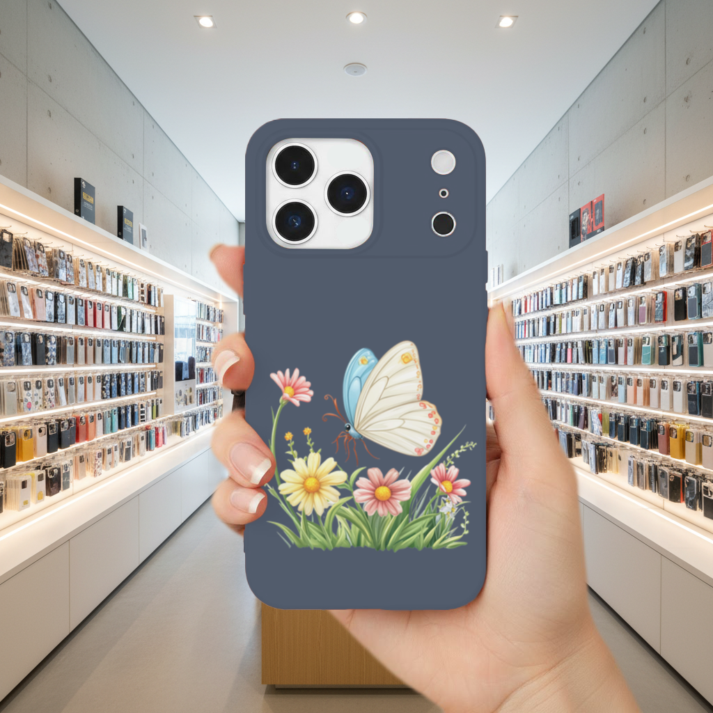 Whimsical Pastel Butterfly and Wildflowers iPhone 17 Pro Max Case