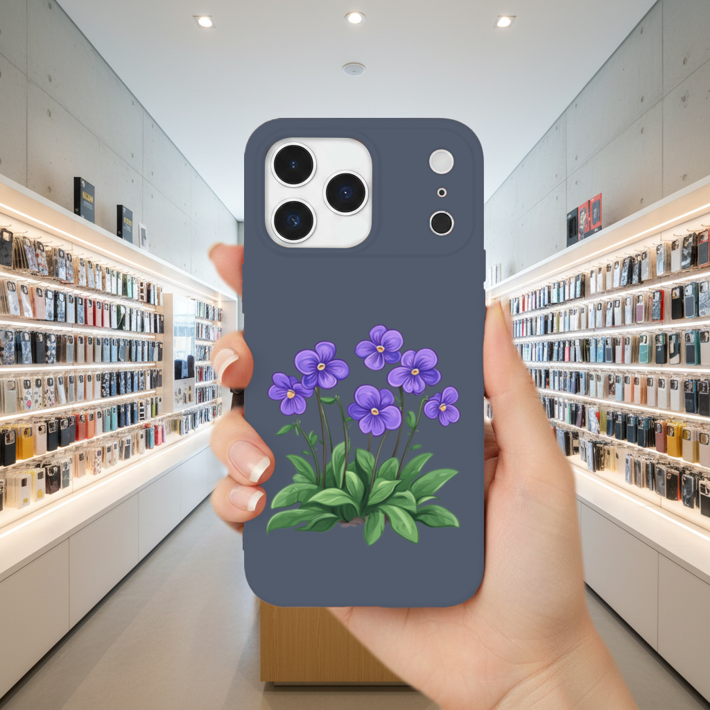 Cottagecore Purple Violets iPhone 17 Pro Max Case
