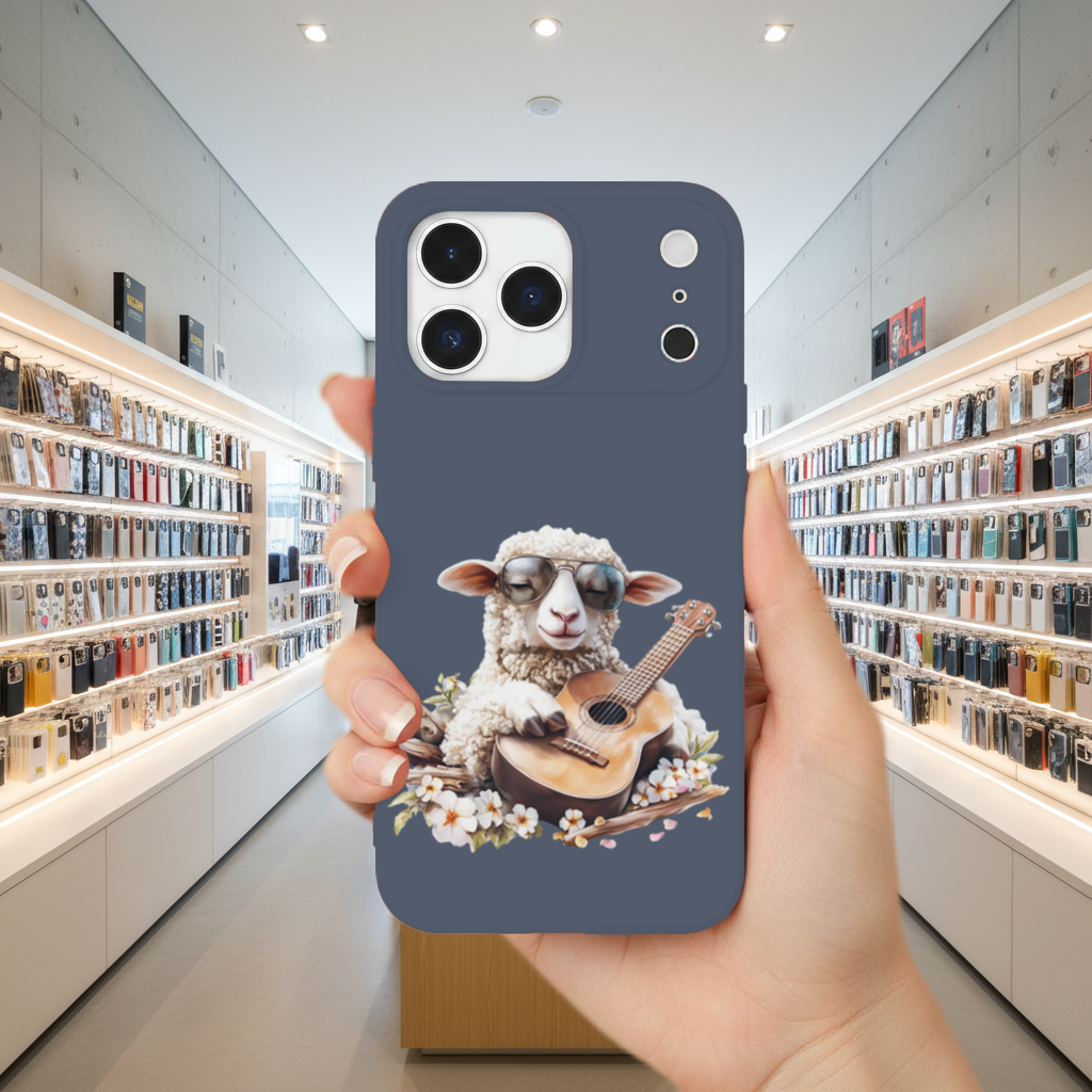 Ukulele Çalan Havalı Gözlüklü Koyun iPhone 17 Pro Max Kılıfı