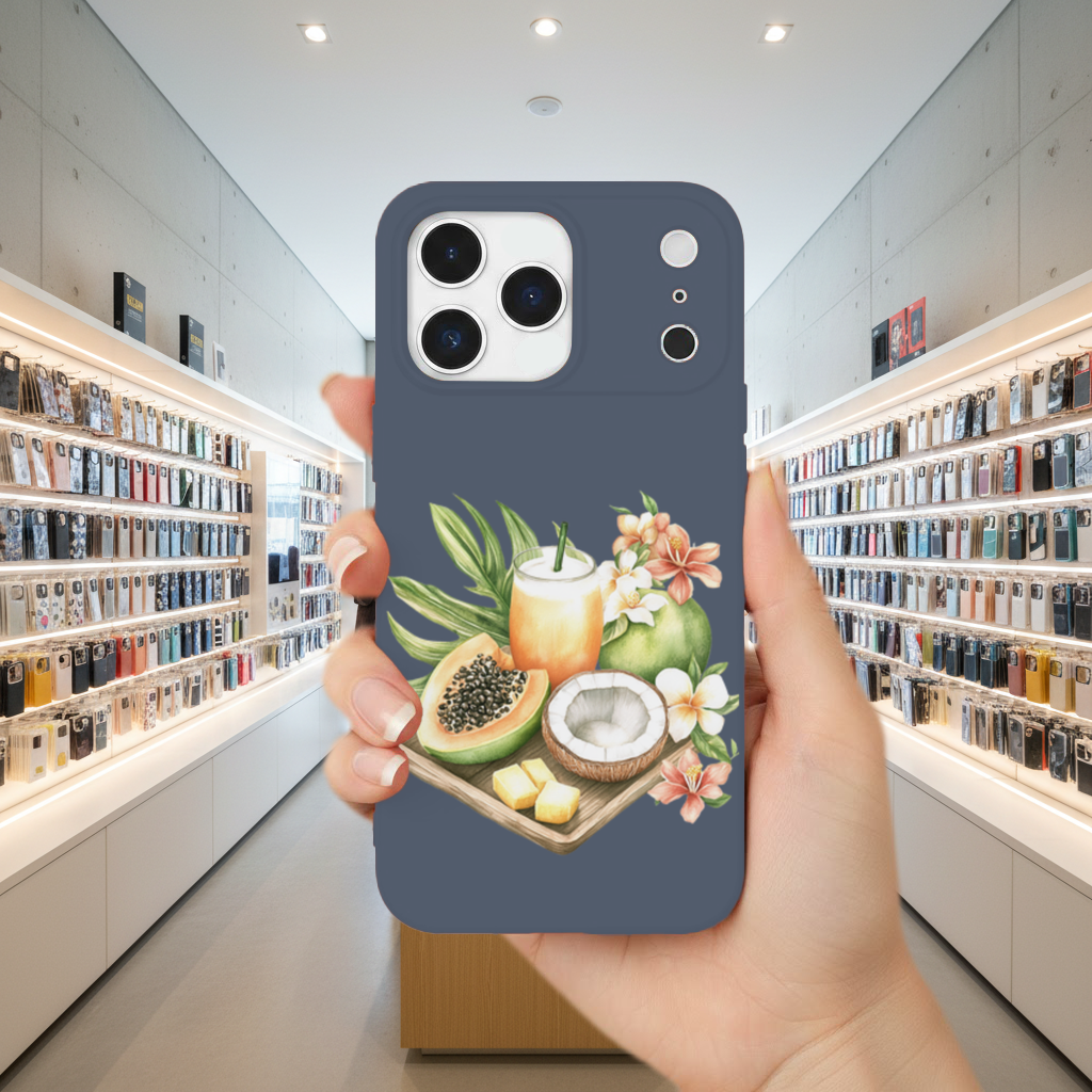 Tropical Papaya and Coconut Juice iPhone 17 Pro Max Case