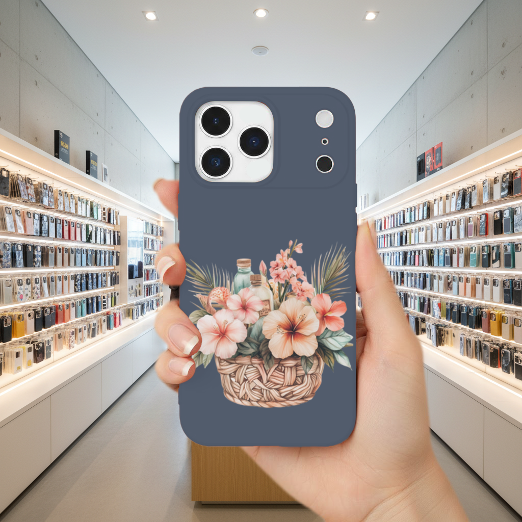 Tropical Hibiscus Flower Woven Basket iPhone 17 Pro Max Case