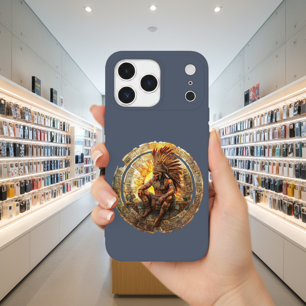 Ancient Aztec Sun Warrior iPhone 17 Pro Max Case