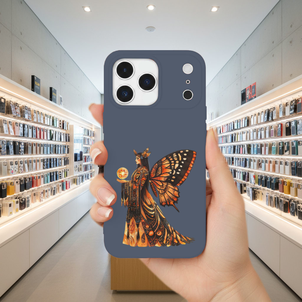 Monarch Kelebek Kanatlı Tanrıça iPhone 17 Pro Max Kılıfı