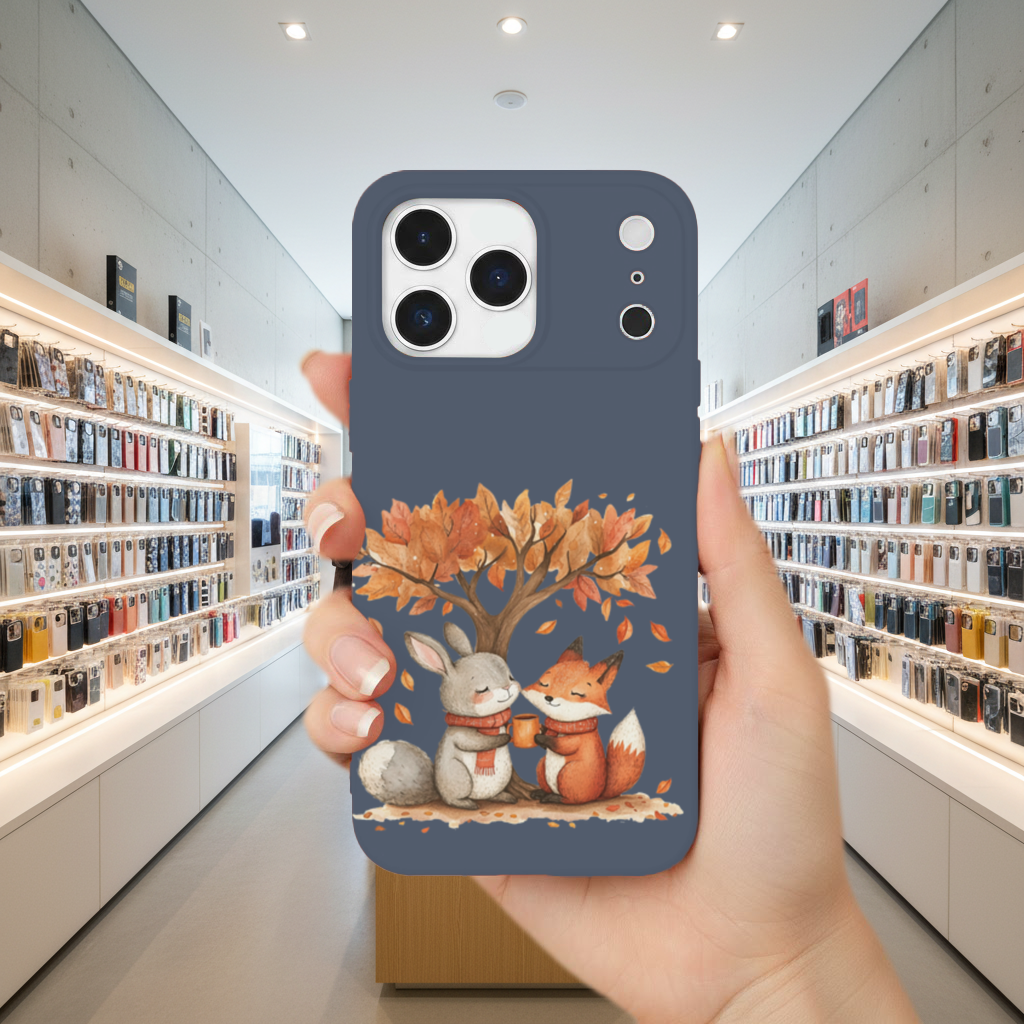 Sıcacık Sonbahar Tavşanı ve Tilkisi iPhone 17 Pro Max Kılıfı