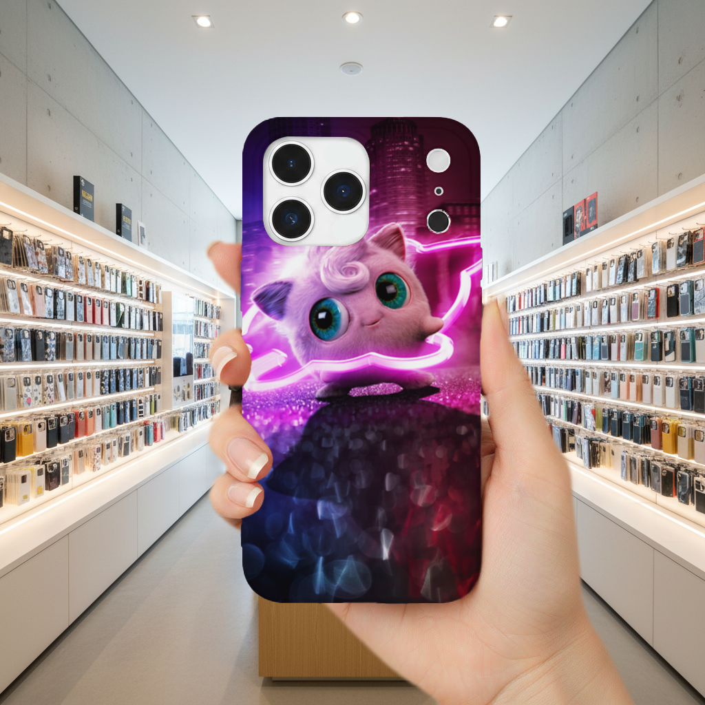 Cyberpunk Pink Fluffy Creature iPhone 17 Pro Max Case