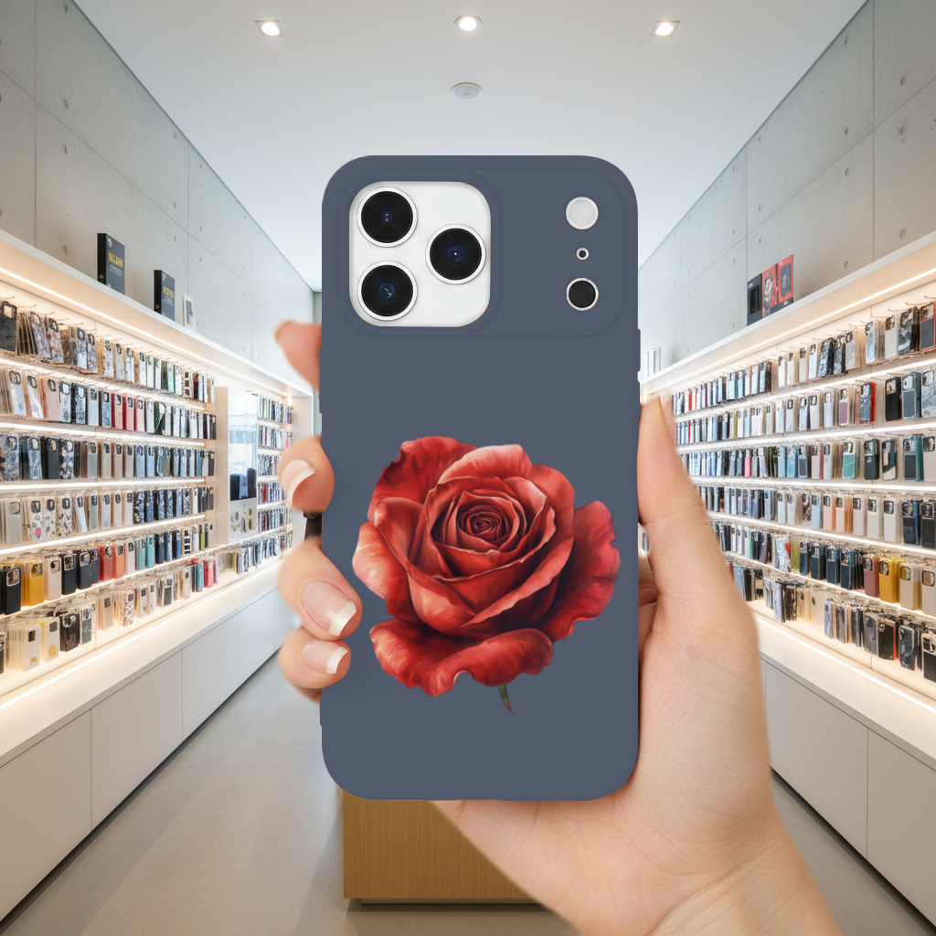 Kırmızı Gül Çiçeği iPhone 17 Pro Max Kılıfı