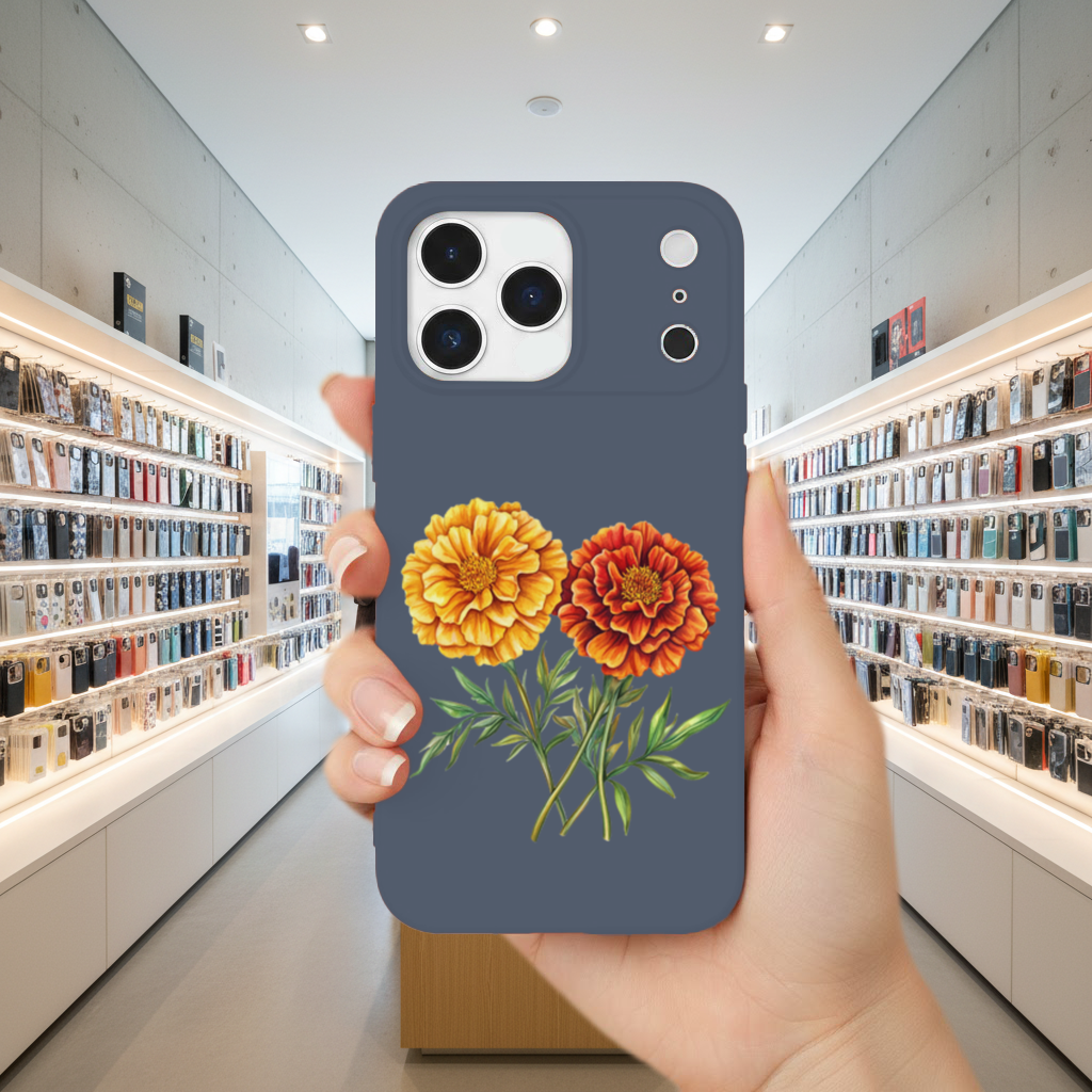 Botanical Yellow Orange Marigold 