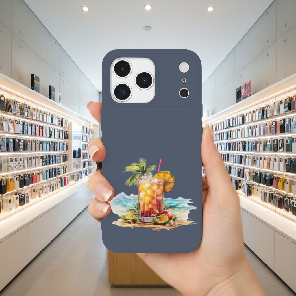 Tropical Island Beach Cocktail with Fruit iPhone 17 Pro Max Case