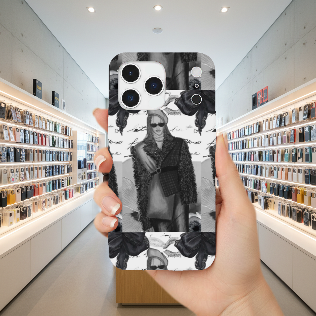 Black  White Illustration iPhone 17 Pro Max Case