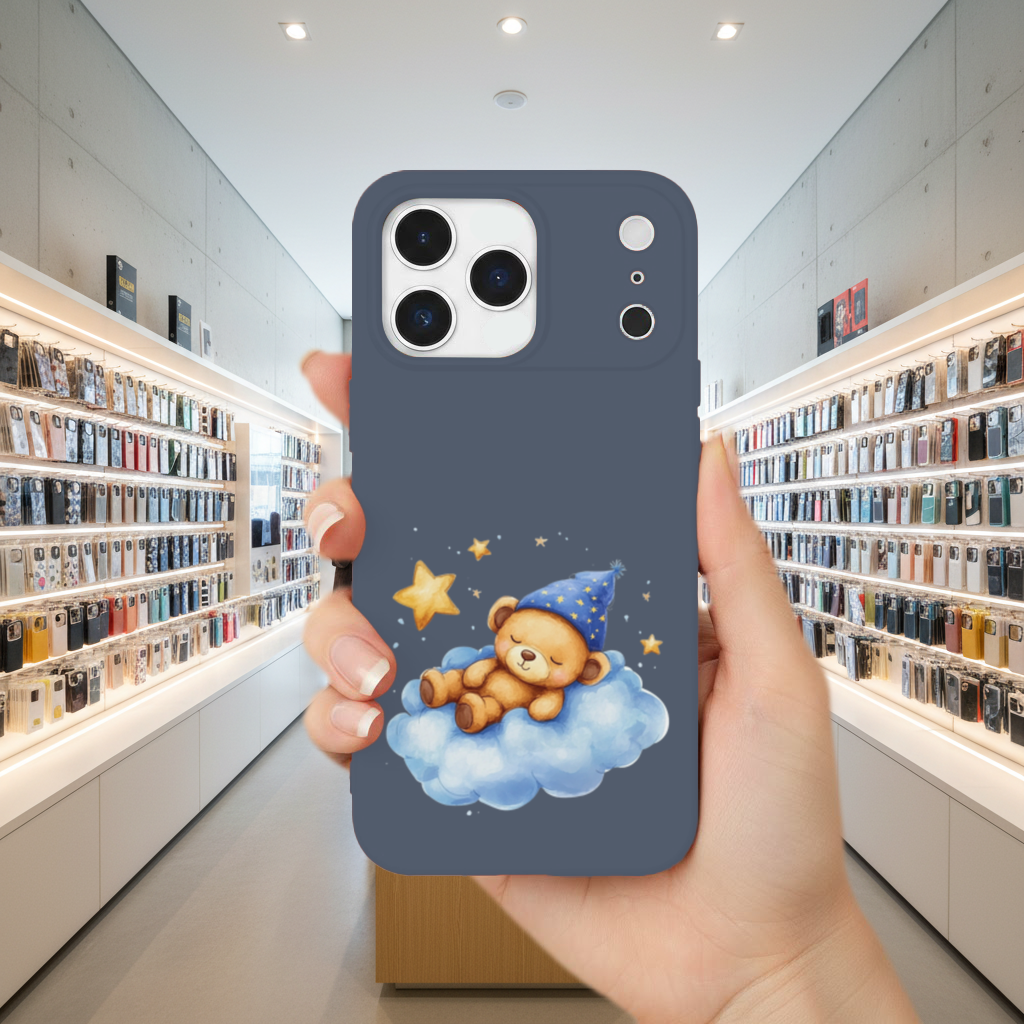 Sleeping Teddy Bear on a Cloud iPhone 17 Pro Max Case